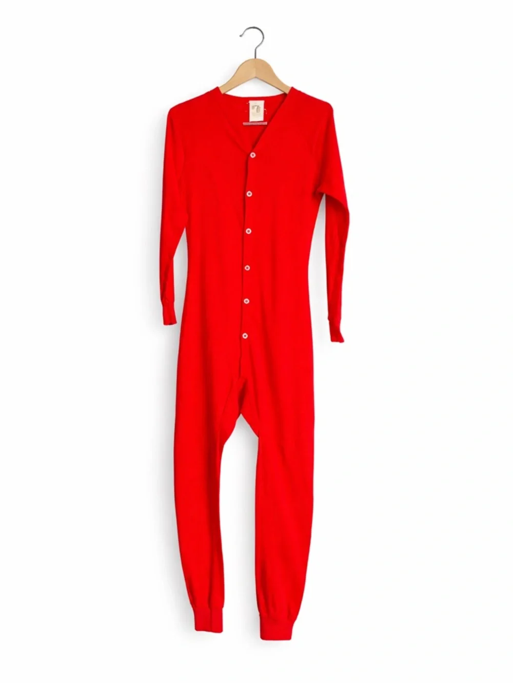 Vintage Jog Togs Kids Red Union Suit Pajamas Medium